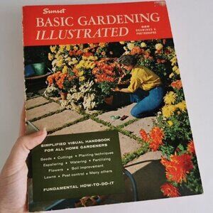 1973 Sunset Basic Gardening Illustrated, Vintage Plants Landscape Backyard Retro